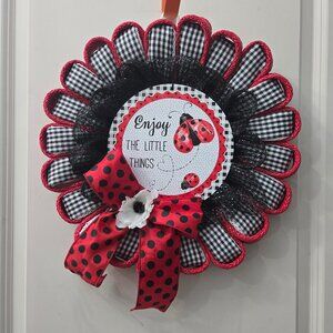 Ladybug Petal Wreath